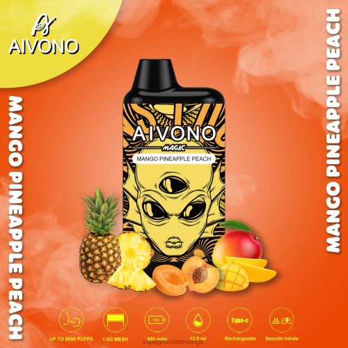 Vape Kit Wholesale - Aivono AIM MAGIC 5800 munlåda cigarett mango ananas persika 0J0HX88