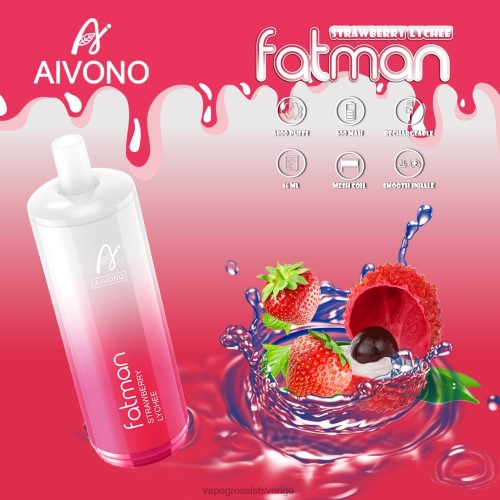 Vape Wholesale Reviews - Aivono FATMAN 6800 jordgubbslitchi 0J0HX23