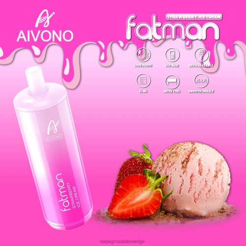 Vape Wholesale Sverige - Aivono FATMAN 6800 jordgubbsglass 0J0HX21