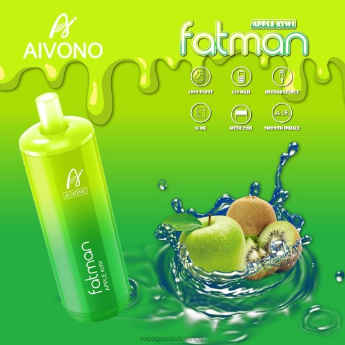 Vape Wholesale Sverige - Aivono FATMAN 6800 äpple kiwi 0J0HX31