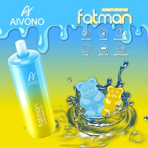 Vape Wholesale Sweden - Aivono FATMAN 6800 gummibjörnis 0J0HX32
