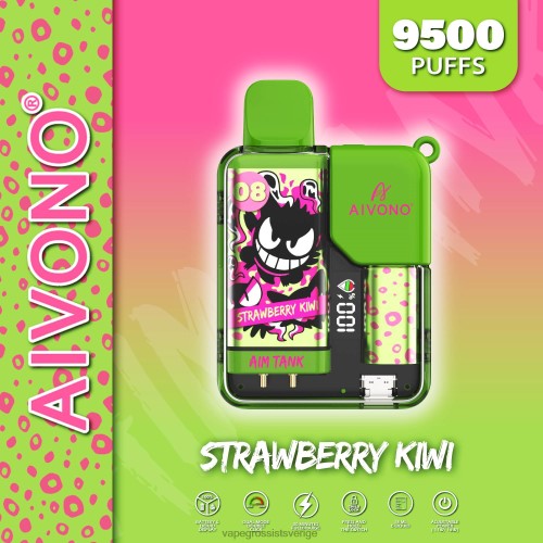Disposable Vapes Sweden - Aivono AIM TANK 9500 jordgubbskiwi 0J0HX47