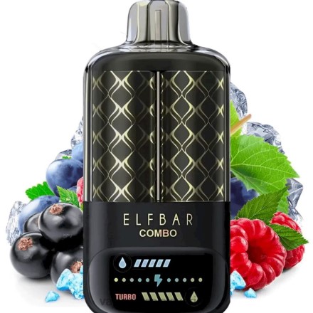 Vape Kit Wholesale - Elf Bar Combo 25 000 svartvinbärshallon & druva 28DJ28