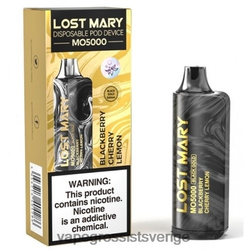 Vape Wholesale Reviews - björnbär körsbär citron BXF6H0343 LOST MARY MO5000 svart guld 10ml