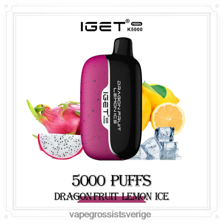 Nicotine Vapes Wholesale - IGET Moon k5000 4RZXTL20 drakfrukt citronis
