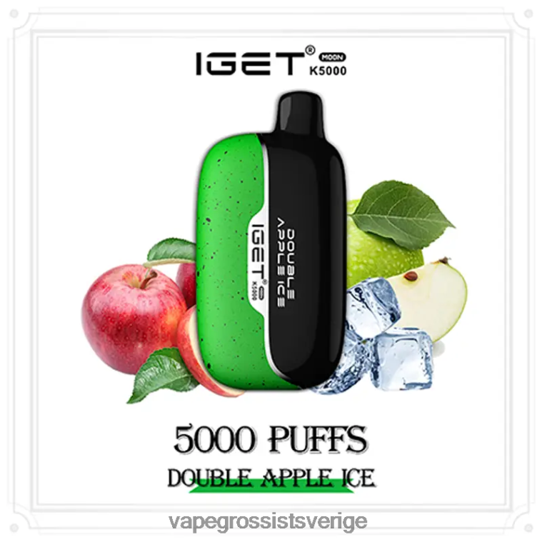 Vape Pod Wholesale - IGET Moon k5000 4RZXTL19 dubbel äppelis