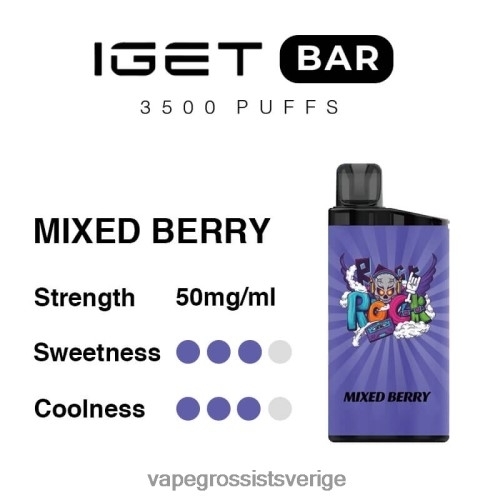 Vape Juice Wholesale - blandat bär BXF6H094 IGET BAR 3500 5% nikotin