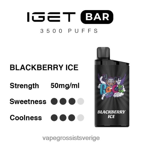 Vape Wholesale Sverige - björnbärs is BXF6H091 IGET BAR 3500 5% nikotin
