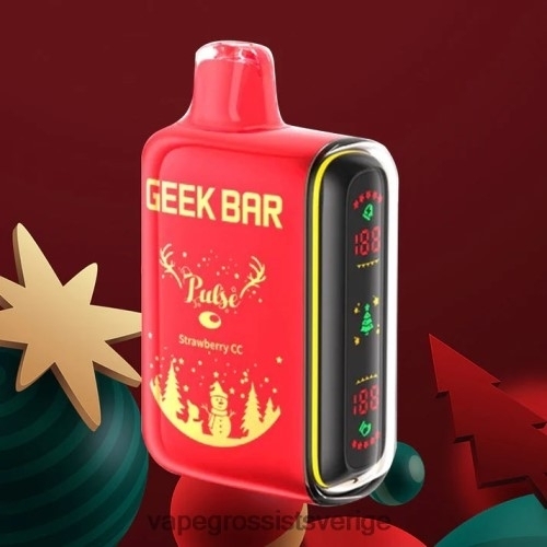 Vape Grossist - jordgubbe cc BXF6H086 GEEK BAR Pulse semesterupplaga 7500 puffar/15000 puffar