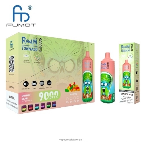 Vape Wholesale Sweden - disponibel BXF6H02 RandM Tornado 9000 5 %