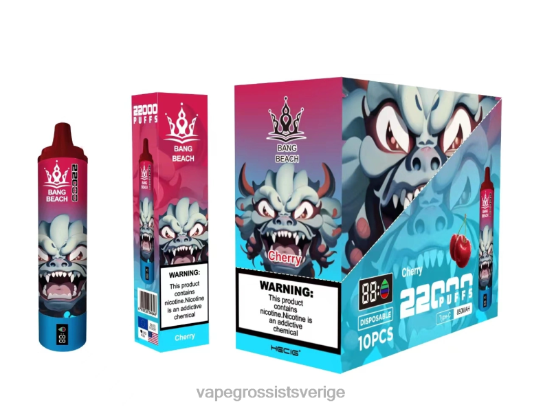 Disposable Vapes Sweden - Bang Beach 22000 puffar smart skärm körsbär L6V6P17