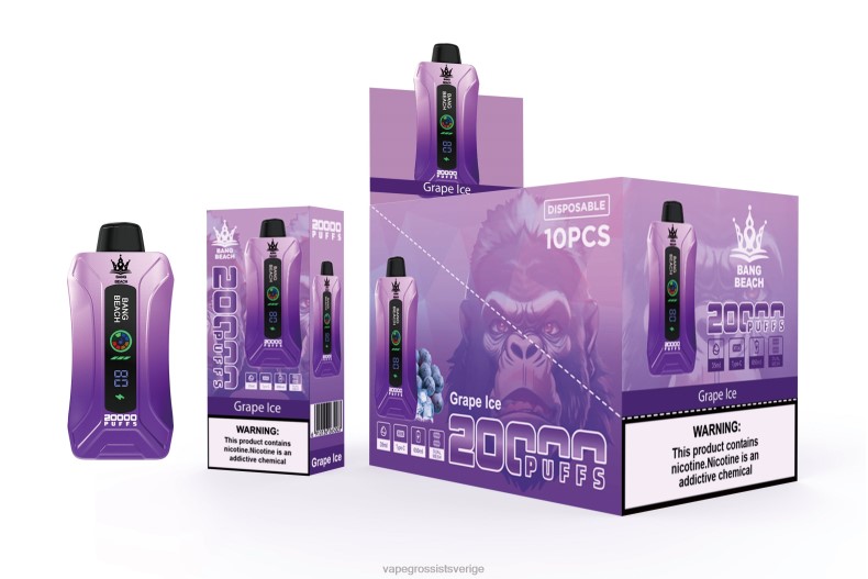Nicotine Vapes Wholesale - Bang Beach 20000 puffar smart screen vape druvis L6V6P10