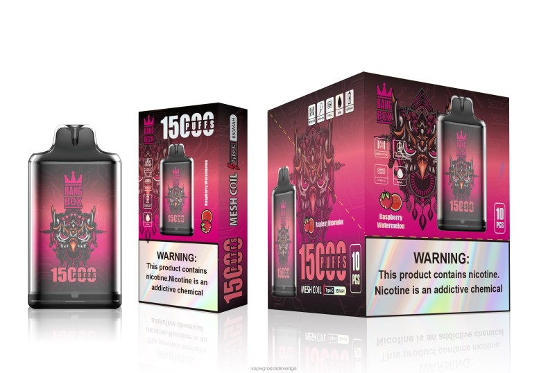 Disposable Vapes Sweden - Bang Box s1-15000 bloss hallon vattenmelon L6V6P105