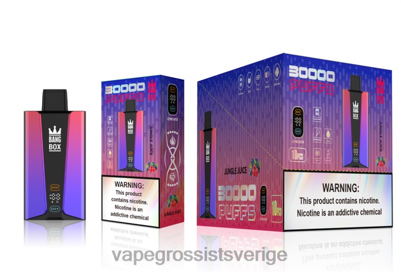 Nicotine Vapes Wholesale - Bang Box 30 000 puffar smart skärm djungeljuice L6V6P78
