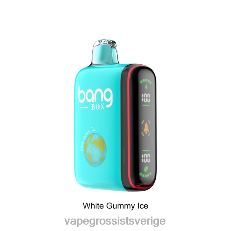 Nicotine Vapes Wholesale - Bang Box 9000-18000 puffar intelligent kraftdisplay vit gummiaktig is L6V6P30