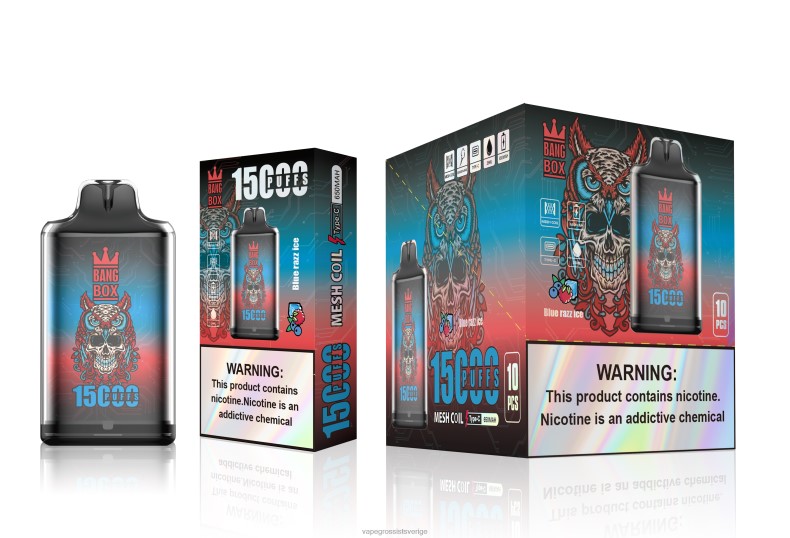 Nicotine Vapes Wholesale - Bang Box s1-15000 bloss blå razz is L6V6P108