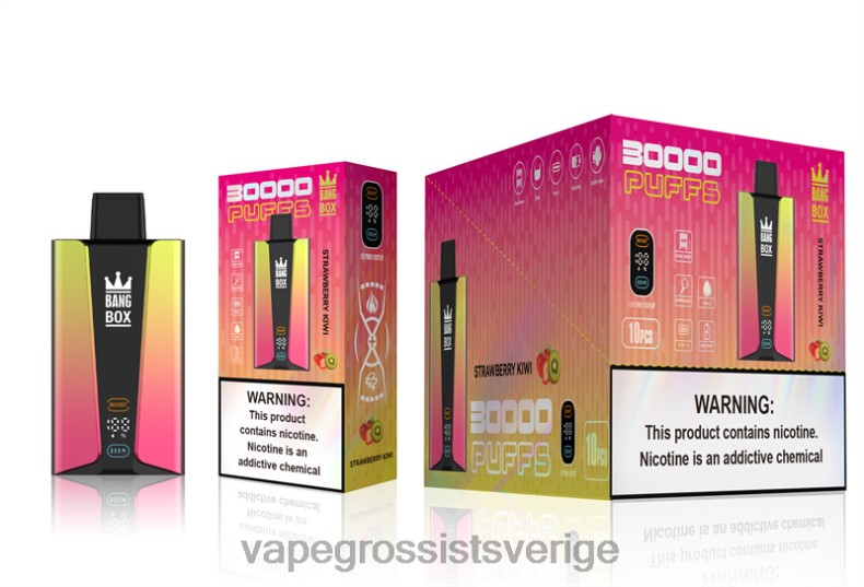 Vape Grossist - Bang Box 30 000 puffar smart skärm jordgubbskiwi L6V6P74