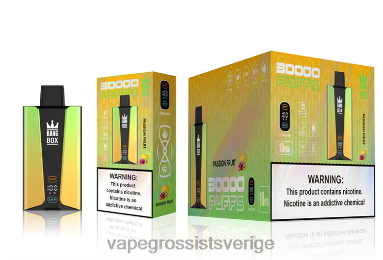 Vape Grossist - Bang Box 30 000 puffar smart skärm passionsfrukt L6V6P84