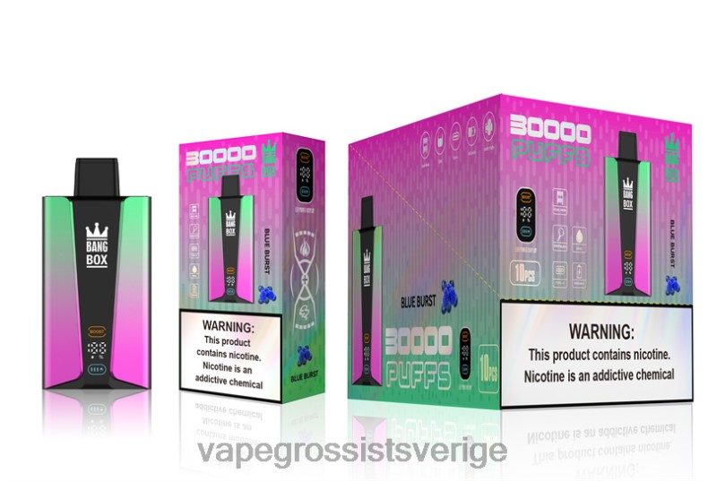 Vape Juice Wholesale - Bang Box 30 000 puffar smart skärm blått utbrott L6V6P82