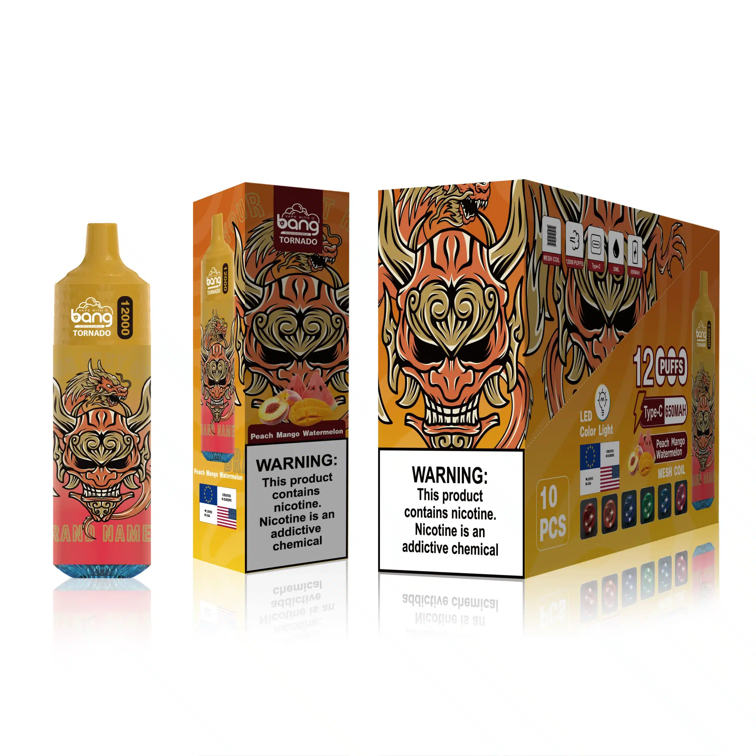 Vape Juice Wholesale - persika mango vattenmelon BXF6H0124 Bang Box 12000 bloss