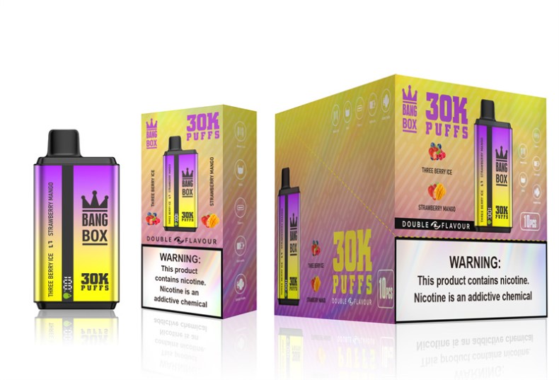 Vape Pod Wholesale - Bang Box 30000 puffar dubbla smaker tre bäris & jordgubbsmango L6V6P67