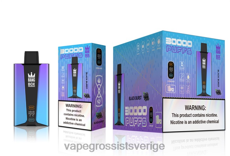 Vape Pod Wholesale - Bang Box 30 000 puffar smart skärm svart utbrott L6V6P77