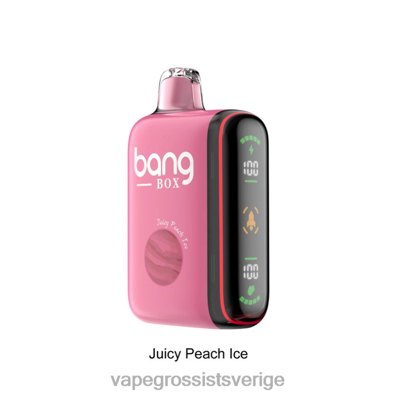 Vape Pod Wholesale - Bang Box 9000-18000 puffar intelligent kraftdisplay saftig persikois L6V6P29