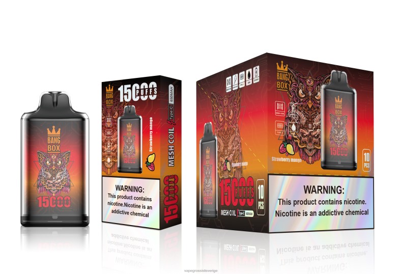 Vape Wholesale Reviews - Bang Box s1-15000 bloss jordgubbsmango L6V6P101