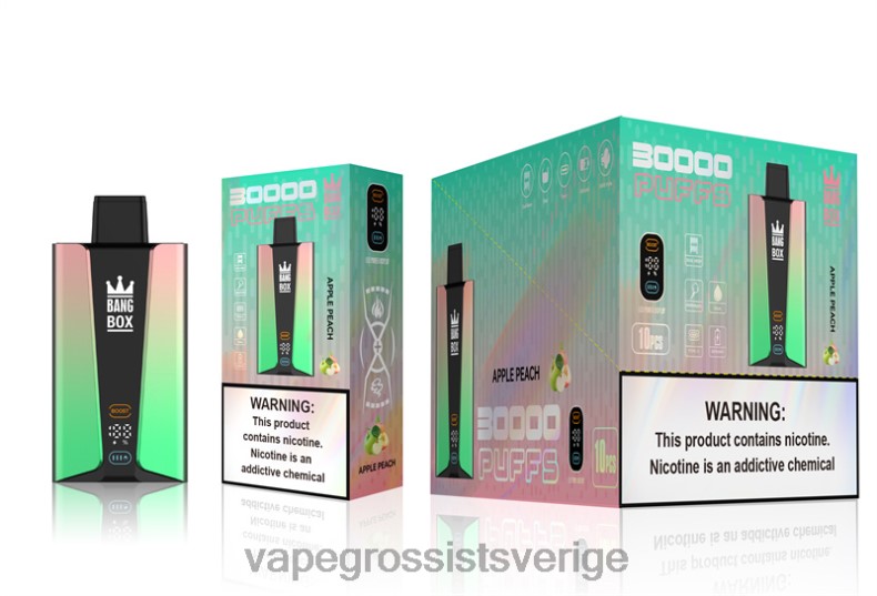 Vape Wholesale Stockholm - Bang Box 30 000 puffar smart skärm äpple persika L6V6P83