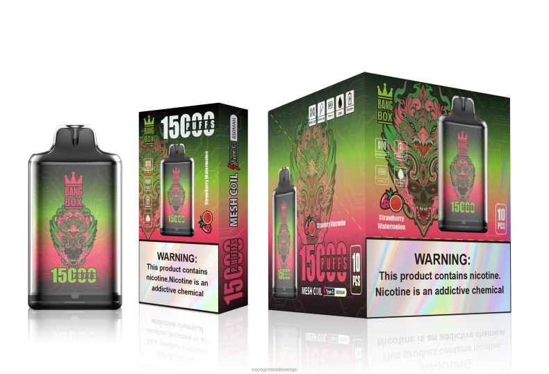 Vape Wholesale Stockholm - Bang Box s1-15000 bloss jordgubbsvattenmelon L6V6P103
