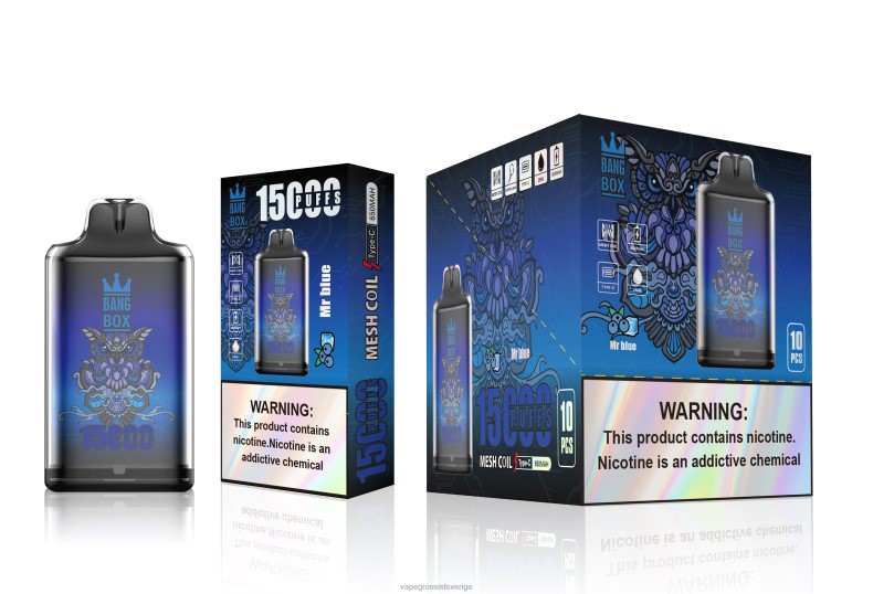 Vape Wholesale Sverige - Bang Box s1-15000 bloss herr blå L6V6P109