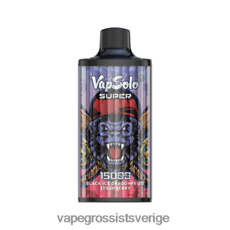 Disposable Vapes Sweden - Vapsolo SUPER engångsvape svart is drangofruit jordgubbe 2RP0F4107