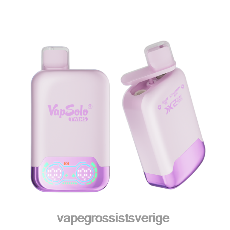 Vape Wholesale Sweden - Vapsolo TWINS engångsvape druvis & jordgubbskiwi 2RP0F4122