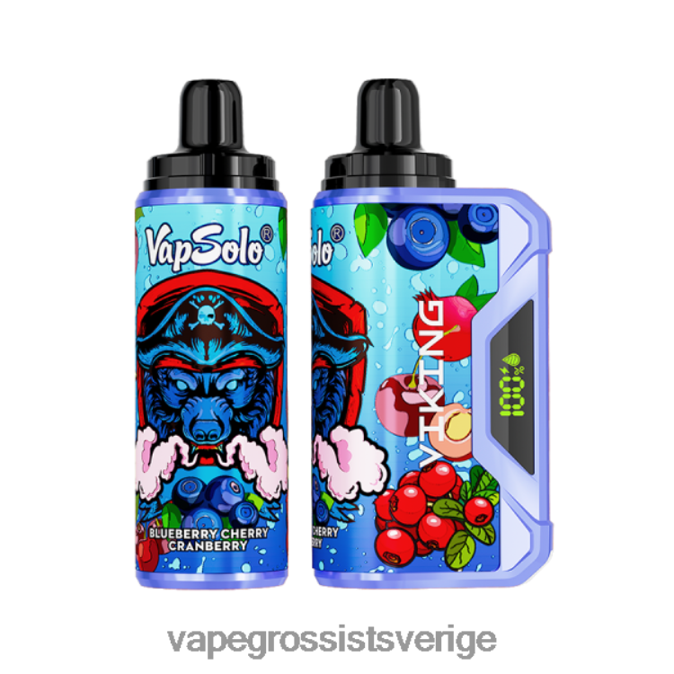 Vape Wholesale Sverige - Vapsolo VIKING engångsvape blåbär körsbär tranbär 2RP0F4131