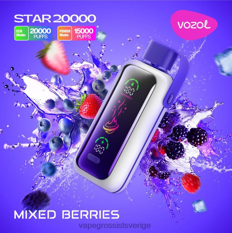 Vape Juice Wholesale - VOZOL STAR 20 000 ZJ64N14 blandade bär