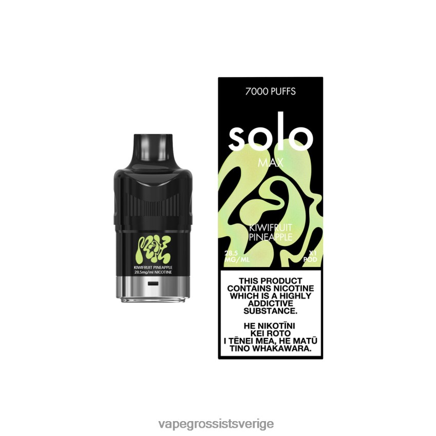 Disposable Vapes Sweden - Solo MAX pod kiwifrukt ananas L42TJ287